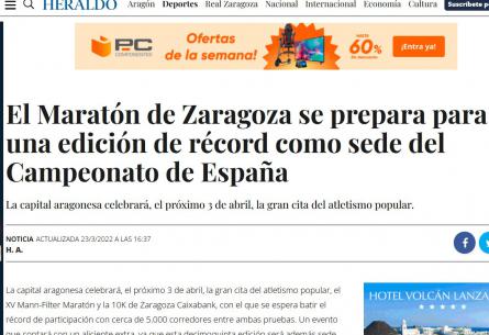 El Maratón de Zaragoza se prepara para una edición de récord como sede del Campeonato de España